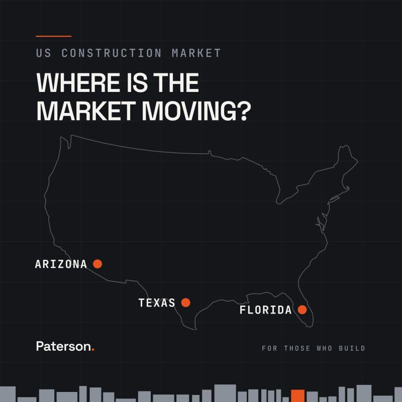 The Market graphic: US map highlighting Arizona, Texas and Florida under the heading Where is the market moving?